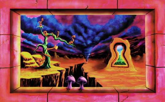 Door Unlocked  Vincent Monaco, trippy,  psychedelic, cool blacklight art poster